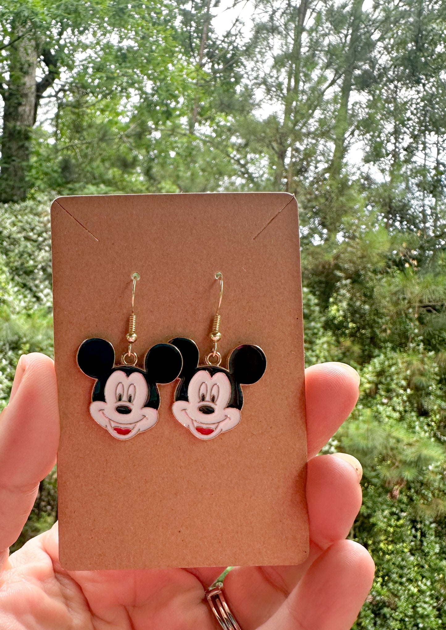 Mickey charm earrings