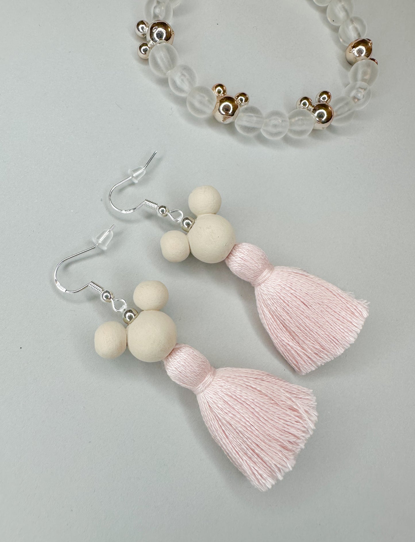 Soft pink tassels