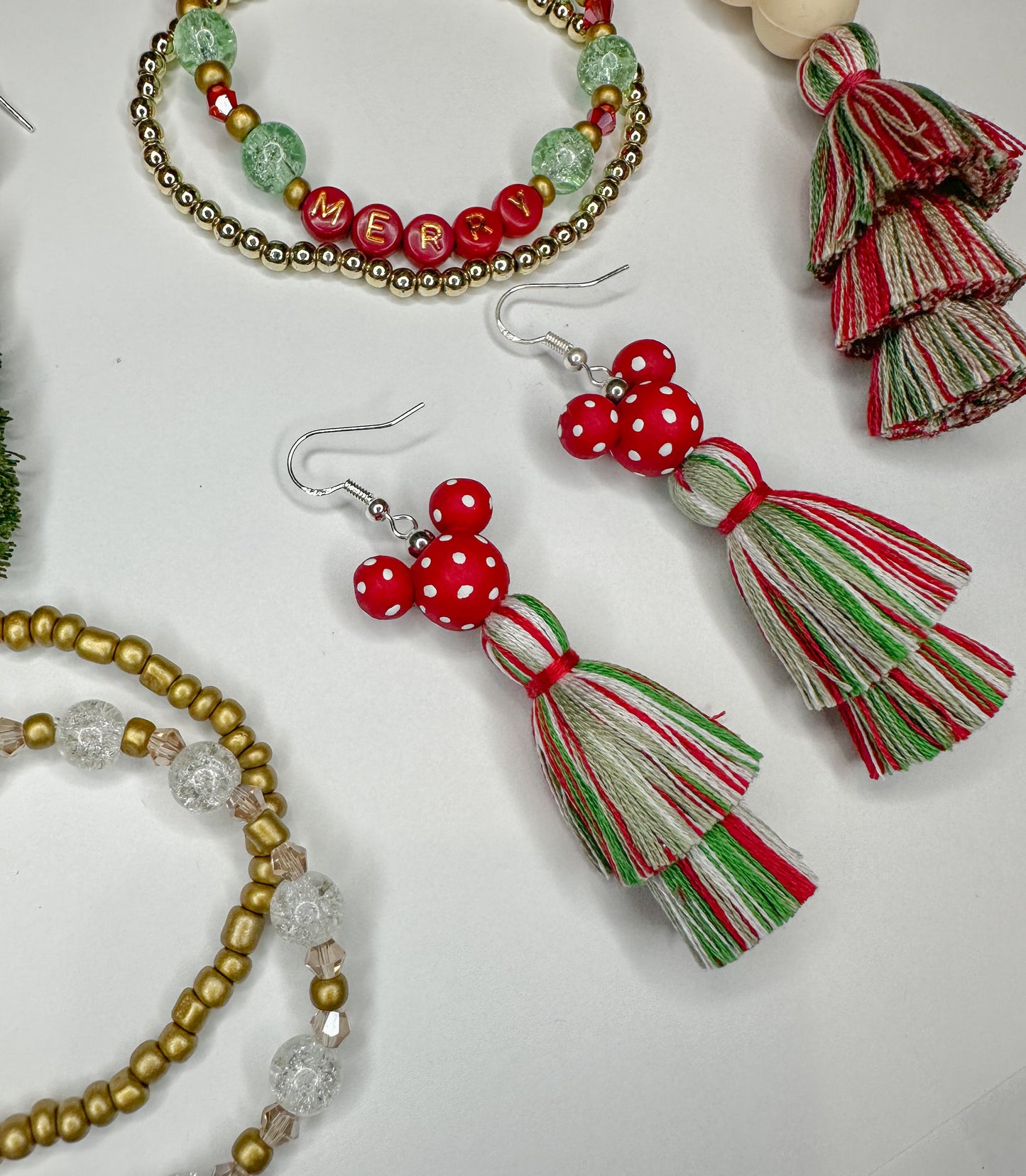 Polka Dot Holiday Tassels