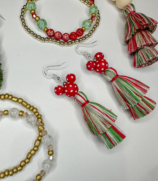 Polka Dot Holiday Tassels